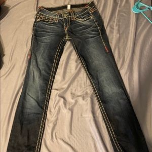 True religion size 28 dark denim jeans